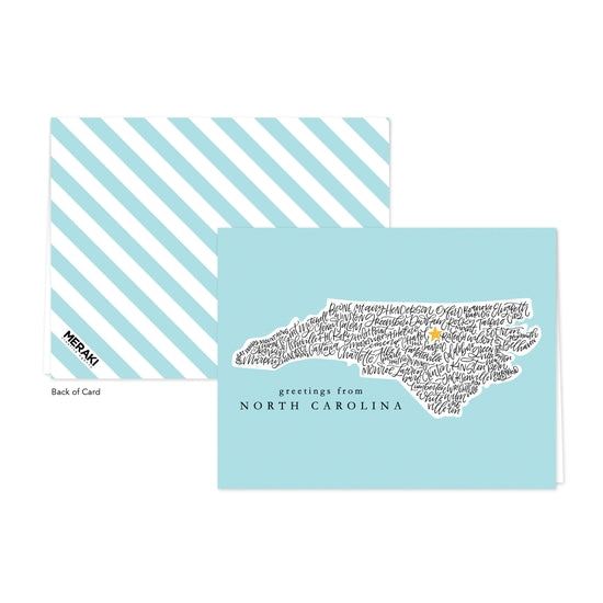NC Cities Greeting Card.