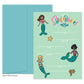 Mermaid Theme Party Fill-In Invitations - Set of 10.